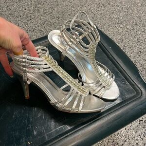 Call It Spring Shimmering Silver Heels